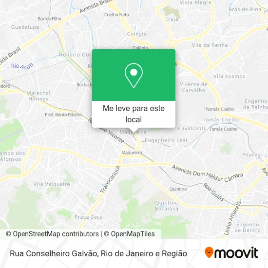 Rua Conselheiro Galvão mapa