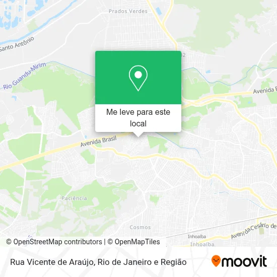 Rua Vicente de Araújo mapa