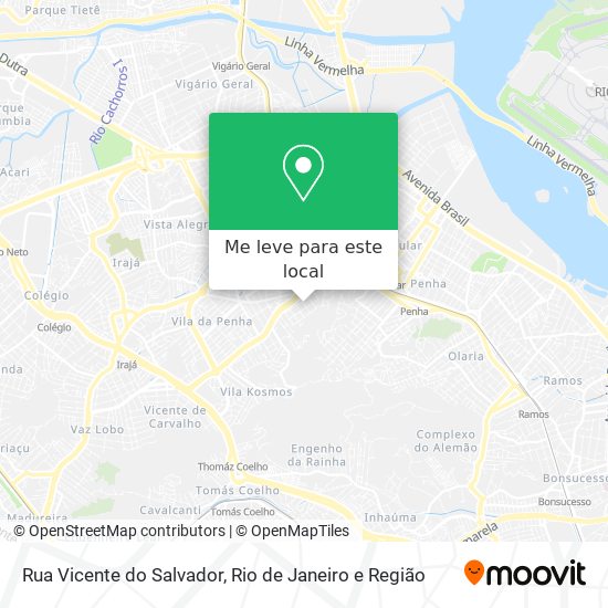 Rua Vicente do Salvador mapa
