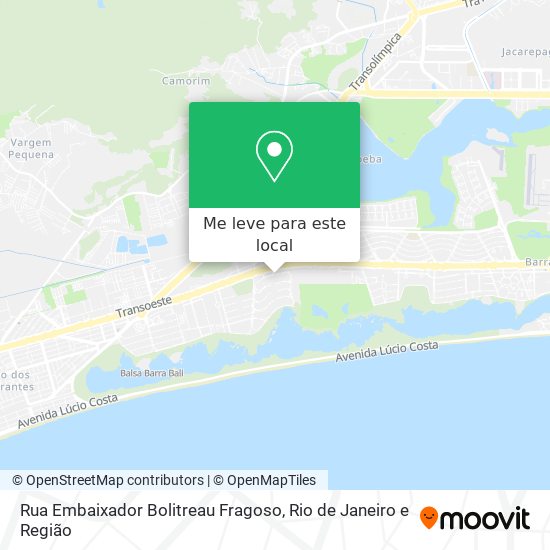 Rua Embaixador Bolitreau Fragoso mapa