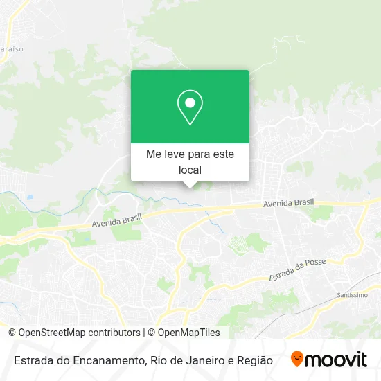 Estrada do Encanamento mapa