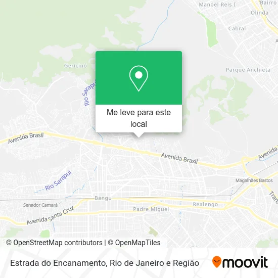 Estrada do Encanamento mapa