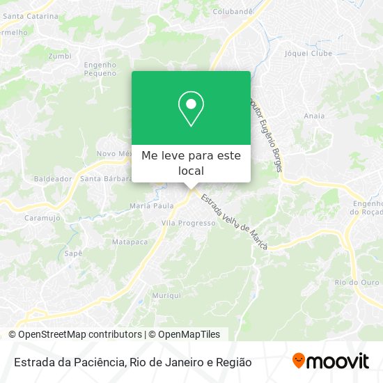 Estrada da Paciência mapa
