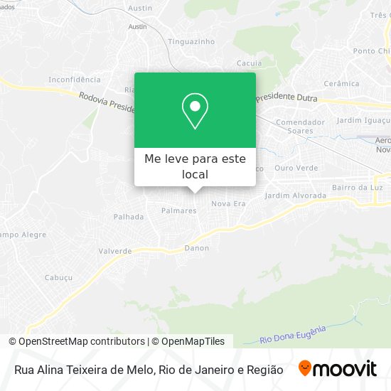 Rua Alina Teixeira de Melo mapa