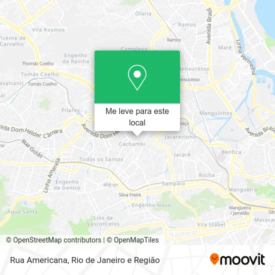 Rua Americana mapa