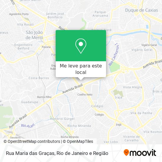 Rua Maria das Graças mapa