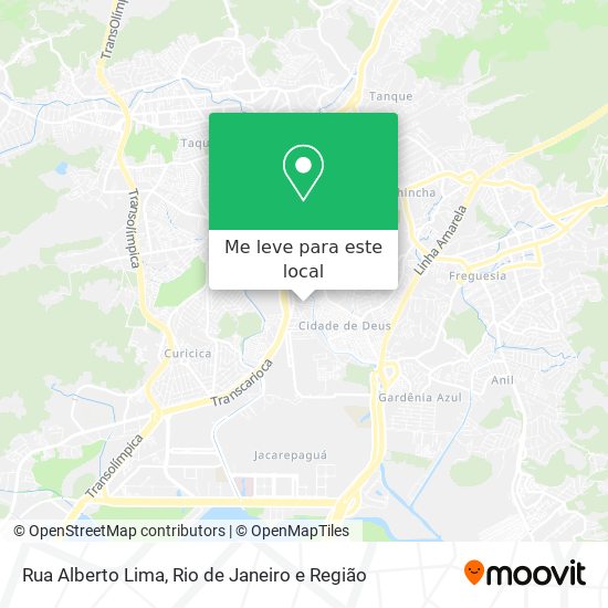 Rua Alberto Lima mapa