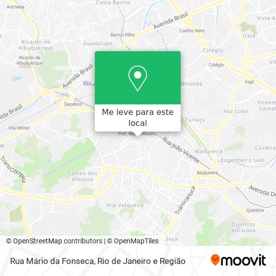 Rua Mário da Fonseca mapa