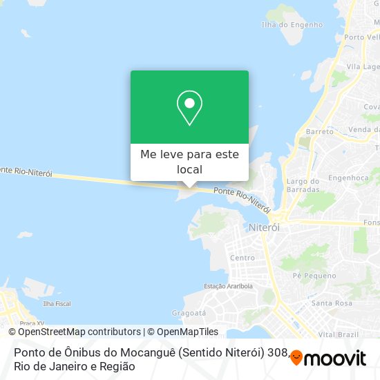 Ponto de Ônibus do Mocanguê (Sentido Niterói) 308 mapa