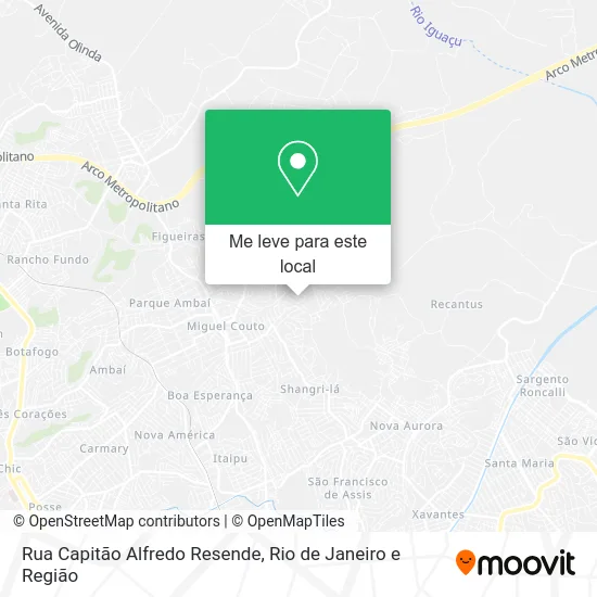 Rua Capitão Alfredo Resende mapa
