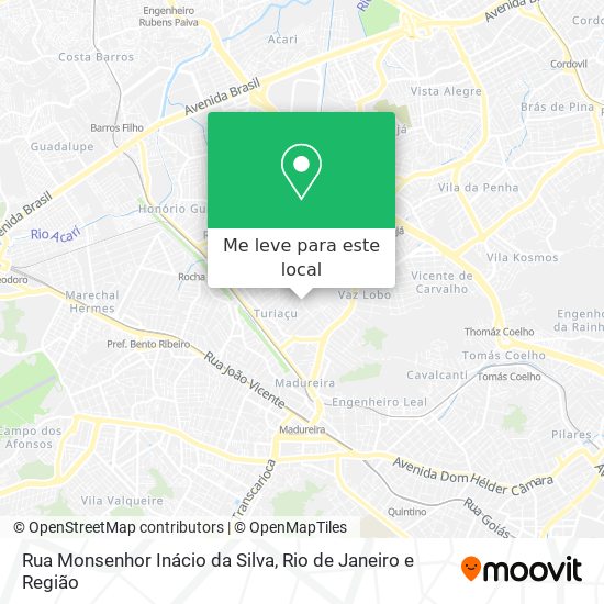 Rua Monsenhor Inácio da Silva mapa