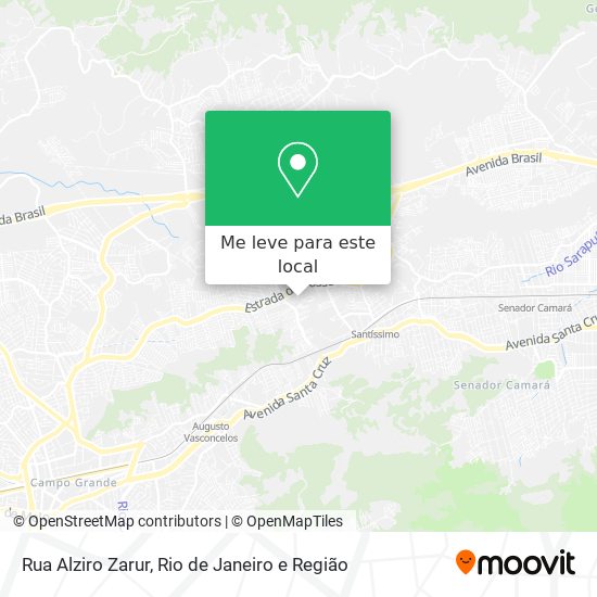 Rua Alziro Zarur mapa