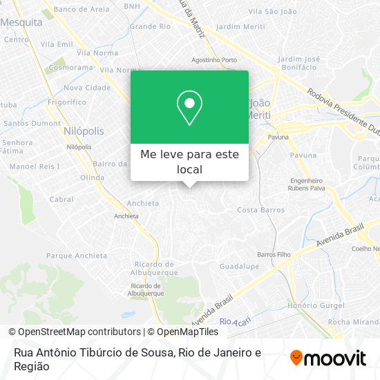 Rua Antônio Tibúrcio de Sousa mapa