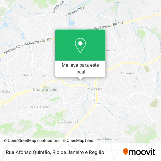Rua Afonso Quintão mapa