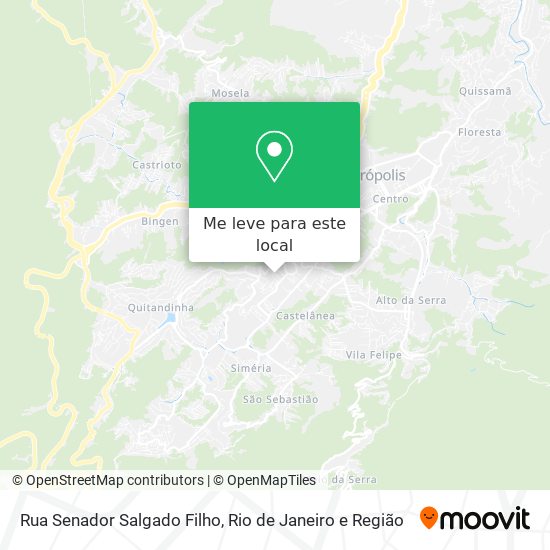 Rua Senador Salgado Filho mapa