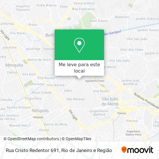 Rua Cristo Redentor 691 mapa