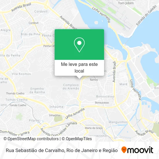Rua Sebastião de Carvalho mapa