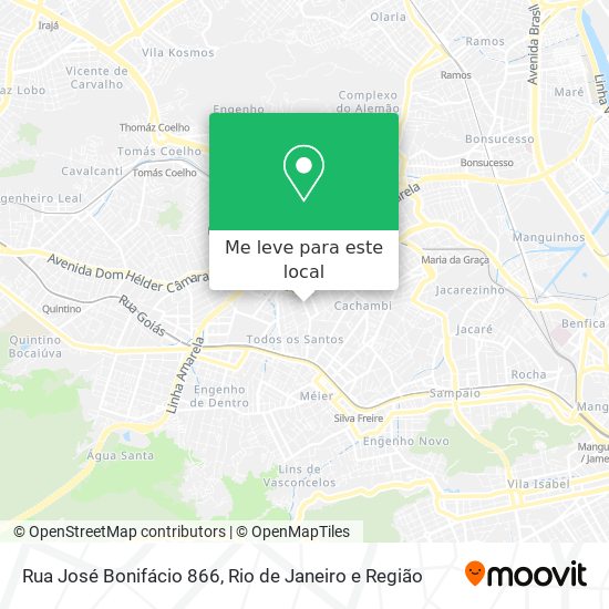 Rua José Bonifácio 866 mapa