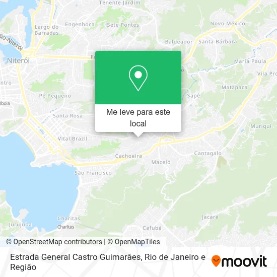 Estrada General Castro Guimarães mapa