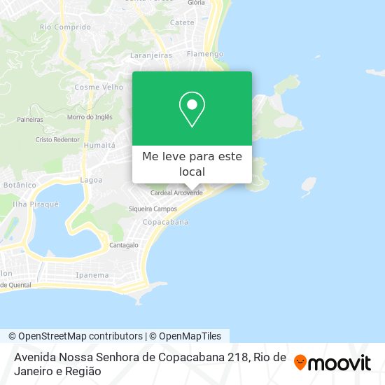 Avenida Nossa Senhora de Copacabana 218 mapa