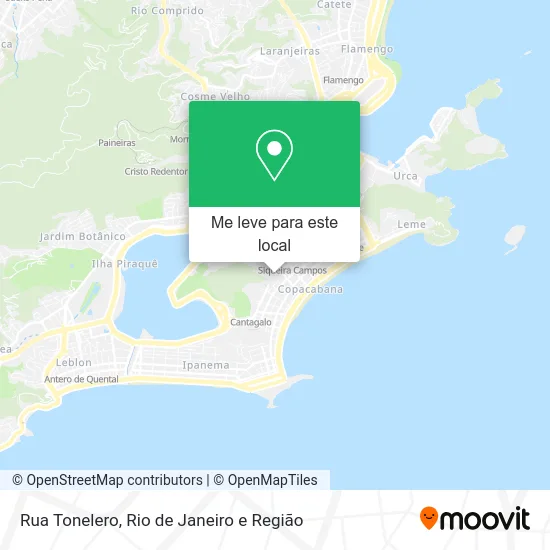 Rua Tonelero mapa