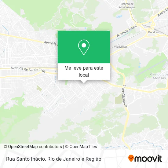 Rua Santo Inácio mapa