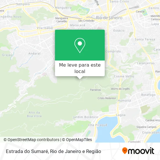 Estrada do Sumaré mapa