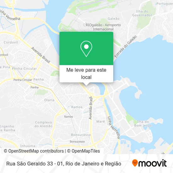 Rua São Geraldo 33 - 01 mapa