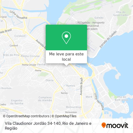 Vila Claudionor Jordão 34-140 mapa