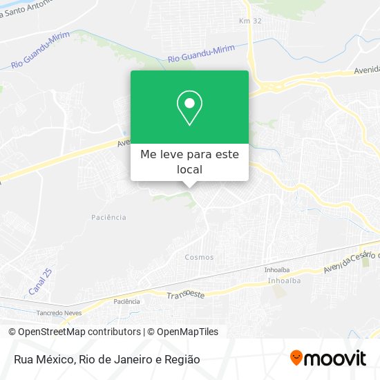 Rua México mapa