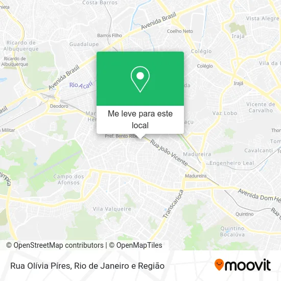 Rua Olívia Píres mapa