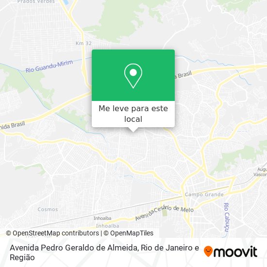 Avenida Pedro Geraldo de Almeida mapa