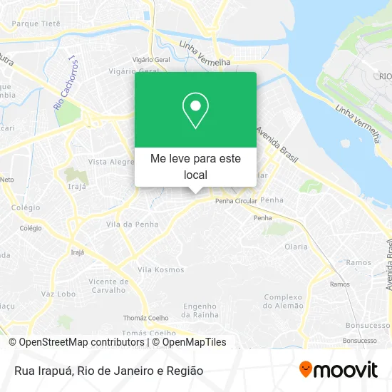Rua Irapuá mapa