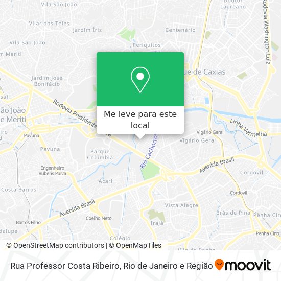 Rua Professor Costa Ribeiro mapa