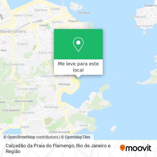Calçadão da Praia do Flamengo mapa