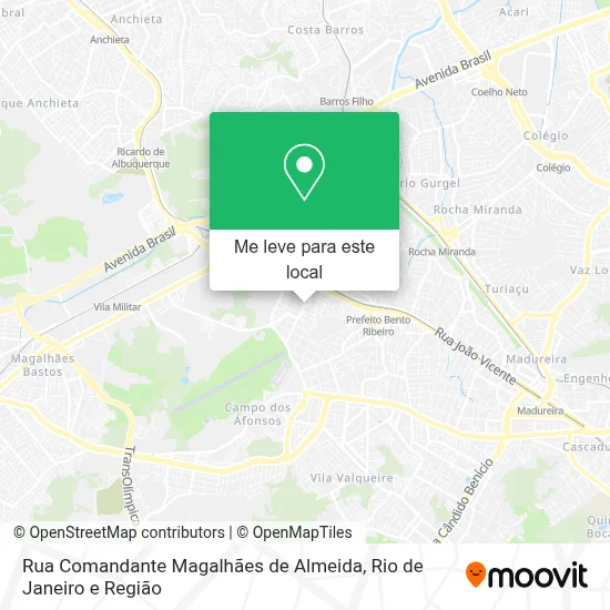 Rua Comandante Magalhães de Almeida mapa