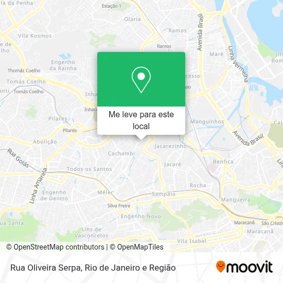 Rua Oliveira Serpa mapa