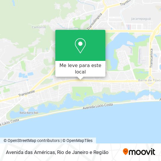 Avenida das Américas mapa