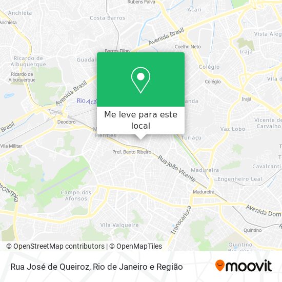 Rua José de Queiroz mapa