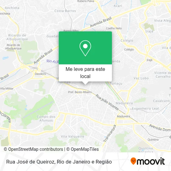 Rua José de Queiroz mapa