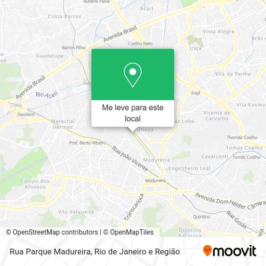 Rua Parque Madureira mapa