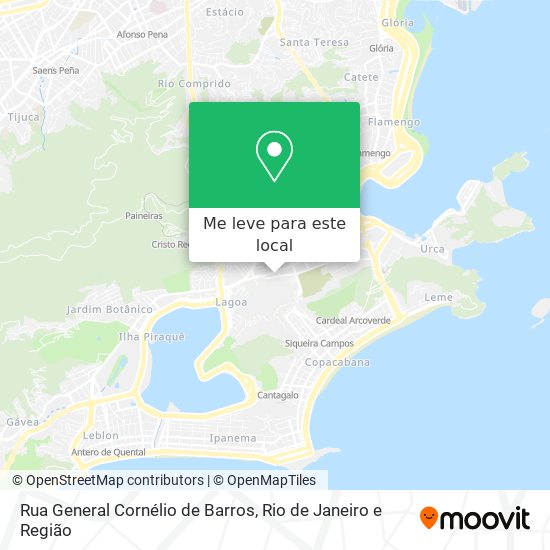 Rua General Cornélio de Barros mapa