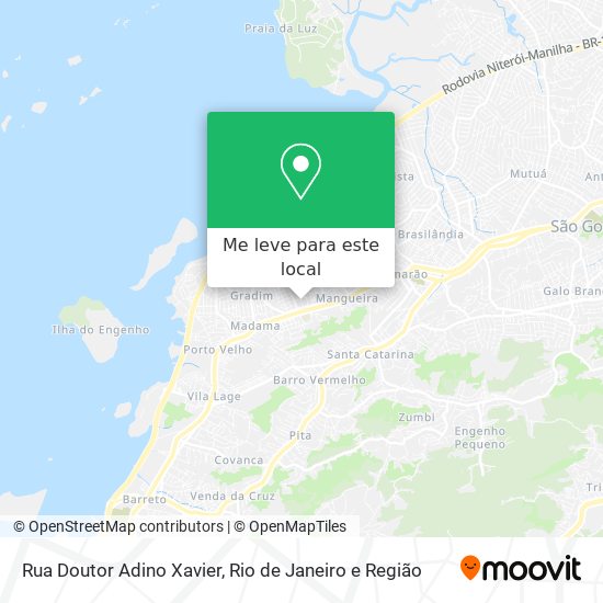 Rua Doutor Adino Xavier mapa