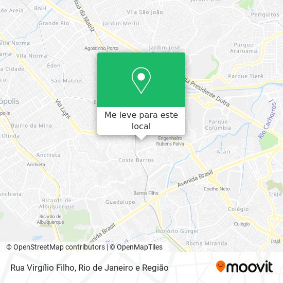 Rua Virgílio Filho mapa