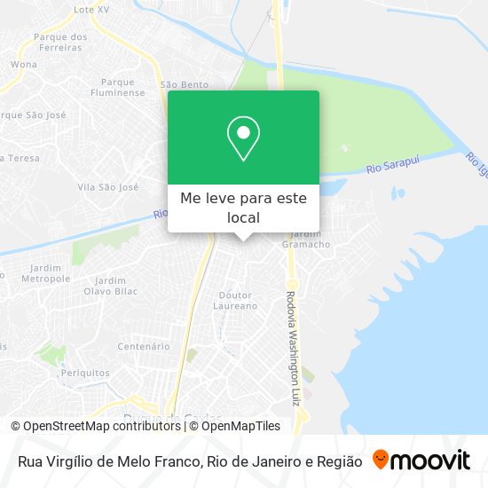 Rua Virgílio de Melo Franco mapa