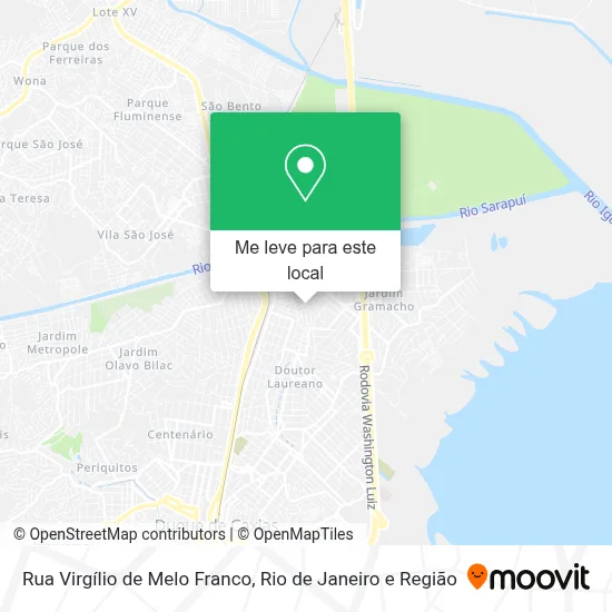 Rua Virgílio de Melo Franco mapa