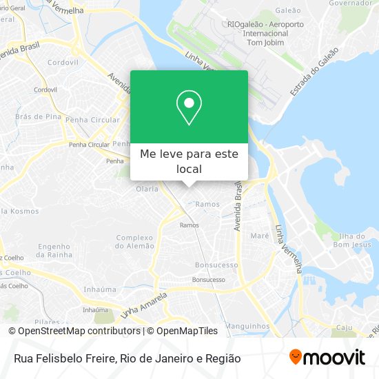 Rua Felisbelo Freire mapa