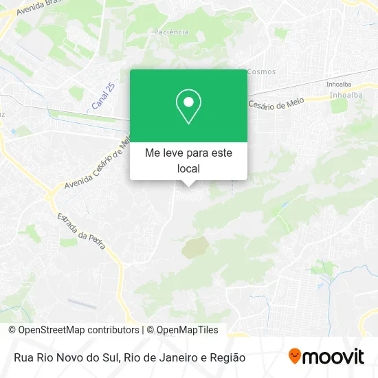 Rua Rio Novo do Sul mapa