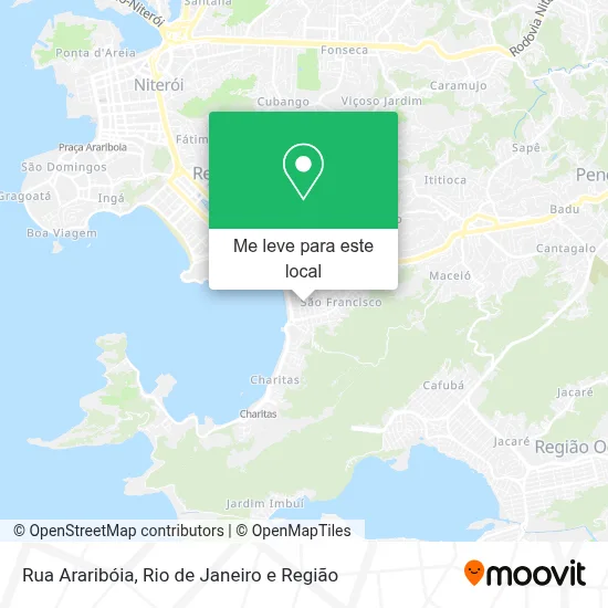 Rua Araribóia mapa