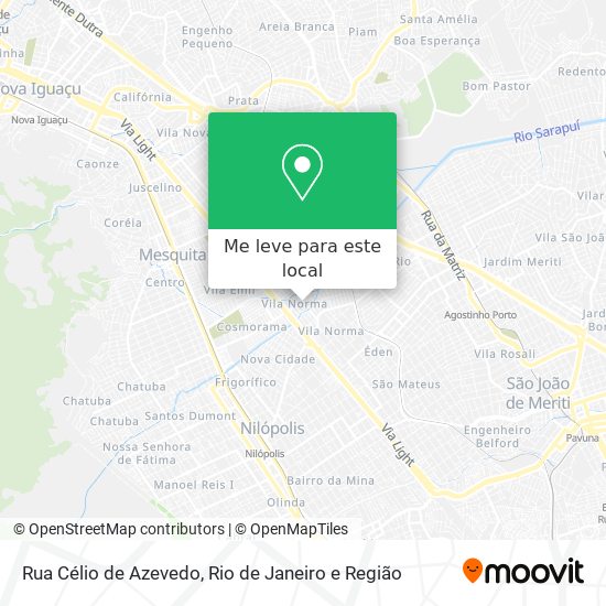 Rua Célio de Azevedo mapa